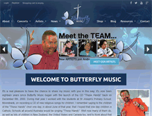 Tablet Screenshot of butterflymusic.com.au